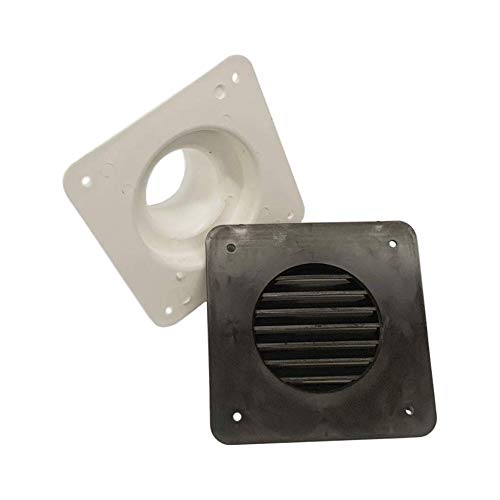 A.A Battery Box Vent System - Black - Louver Cover And Cone Plate - Rv'S, Campers, Trailers, Motorhome Repair (Complete Vent System, Black)