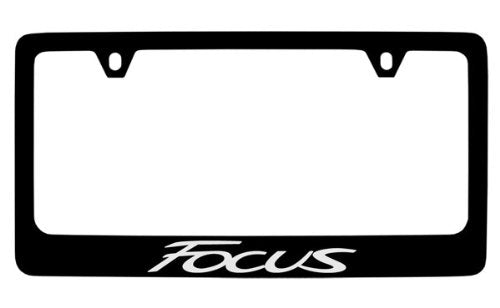 Ford Focus Black Coated Metal License Plate Frame Holder