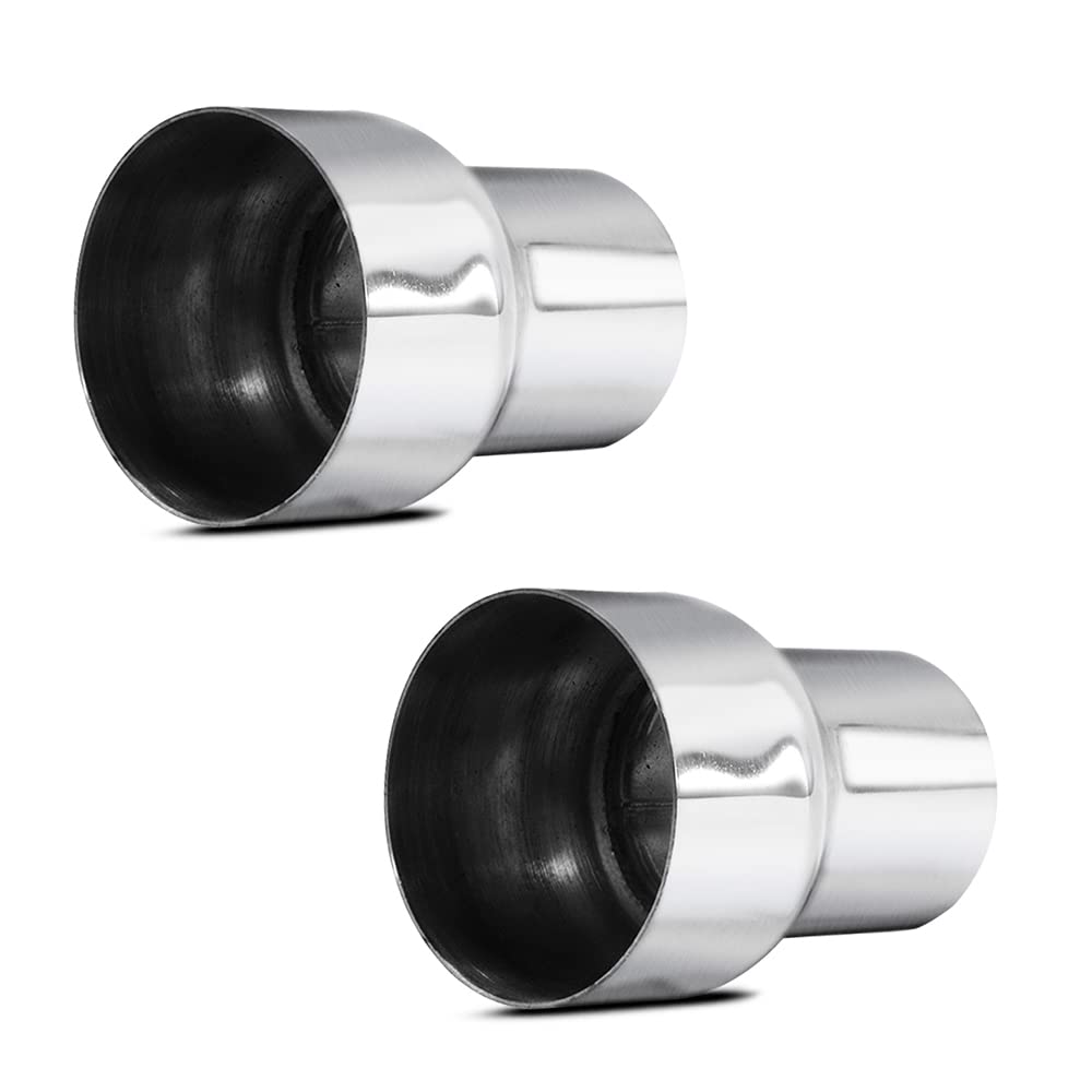 2 Pcs Universal 2.25' Id To 3' Od Exhaust Pipe Adapter Connector Reducer 304 Stainless Steel 2.25 Inch To 3.0 Inch 2 1/4” Id To 3.0” Od Kit
