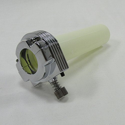 Chrome 1' Single Cable Throttle Assembly: Clamp & Sleeve For Single Throttle Cable Harley Models: 1974-1980 Wide Glide, Super Glide, Fat Bob, Low Rider, Sportster & 1975-1980 Electra Glide, Tour Glide