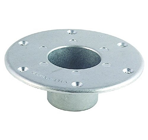 RV Trailer AP Products Pedestal Base Round Flush Mount Table Leg Base, Aluminum (1)
