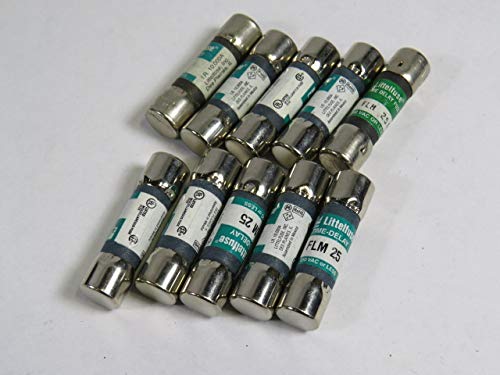 Littelfuse Flm25, 25 Amps, 250Vac, Time Delay Midget Fuse For Supplementary Protection