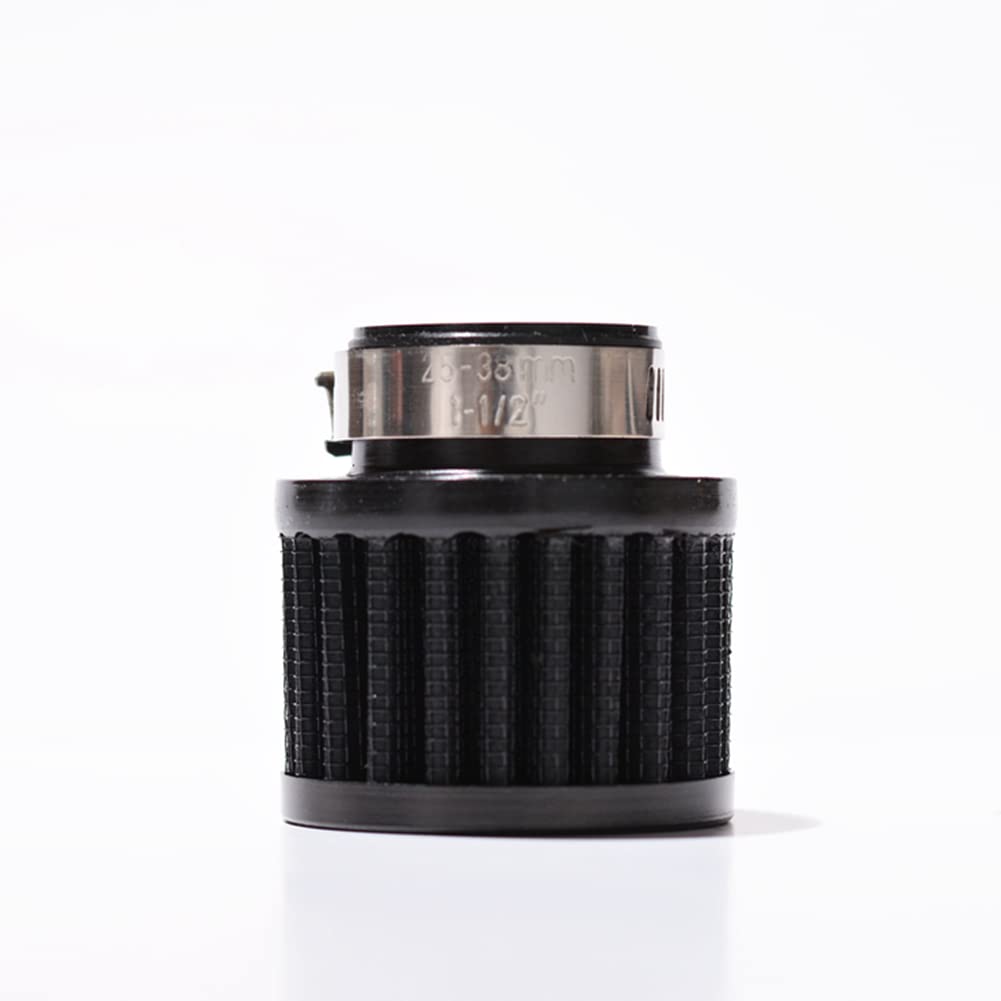 Auto Car Universal Rubber End Clamp On 25Mm 1' Intake Air Filter Black