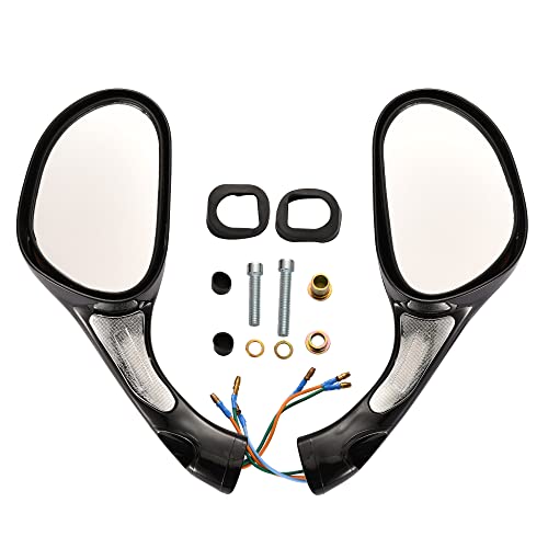 Goofit 8Mm Scooter Rearview Mirrors 1 Pair For 50Cc 70Cc 90Cc 110Cc 125Cc 150Cc 200Cc 250Cc Moped Motorcycle Black