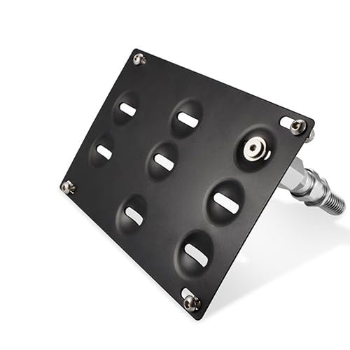 Xotic Tech Front Bumper Tow Hook License Plate Mount Bracket Bolt On Pre-Drilled Compatible With Lexus Is-F Gs Ls Rx Rc Black