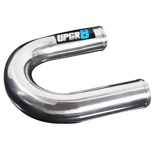Upgr8 Universal Outside Diameter Polished Aluminum Pipe (3.5'(89Mm), 180 Degree)