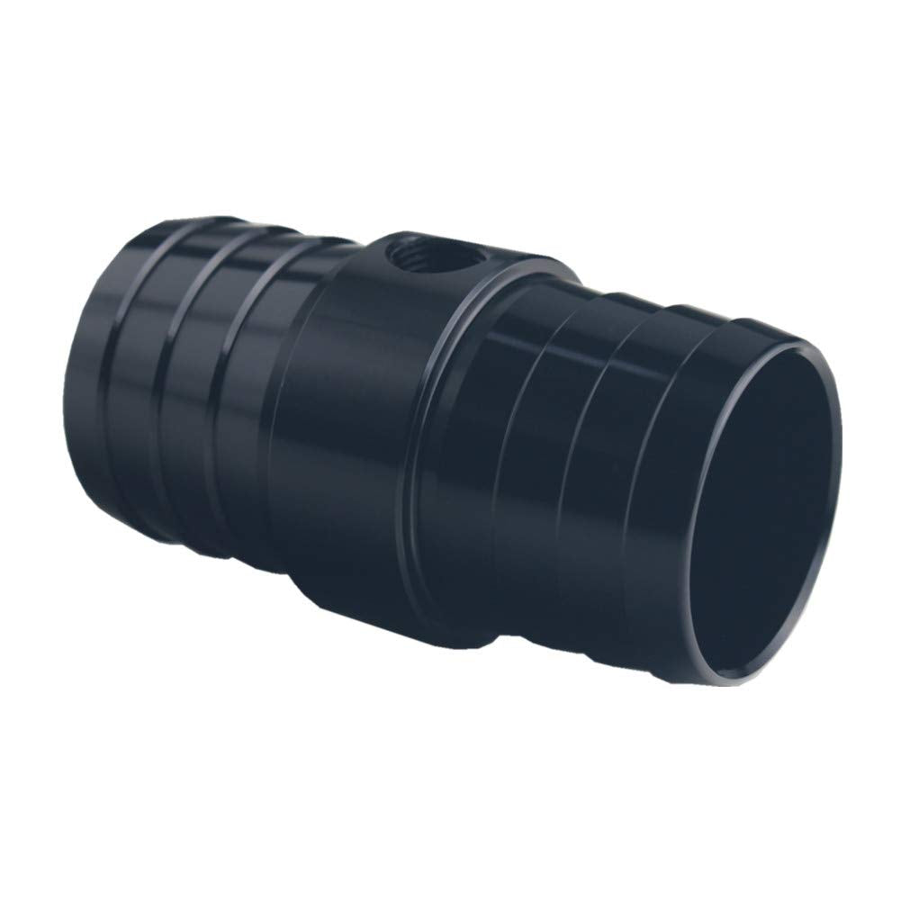 Dewhel 1-1/4' Hose W/ 1/8' Npt Steam Port Adapter Top Radiator Ls Swap Coolant (Black)