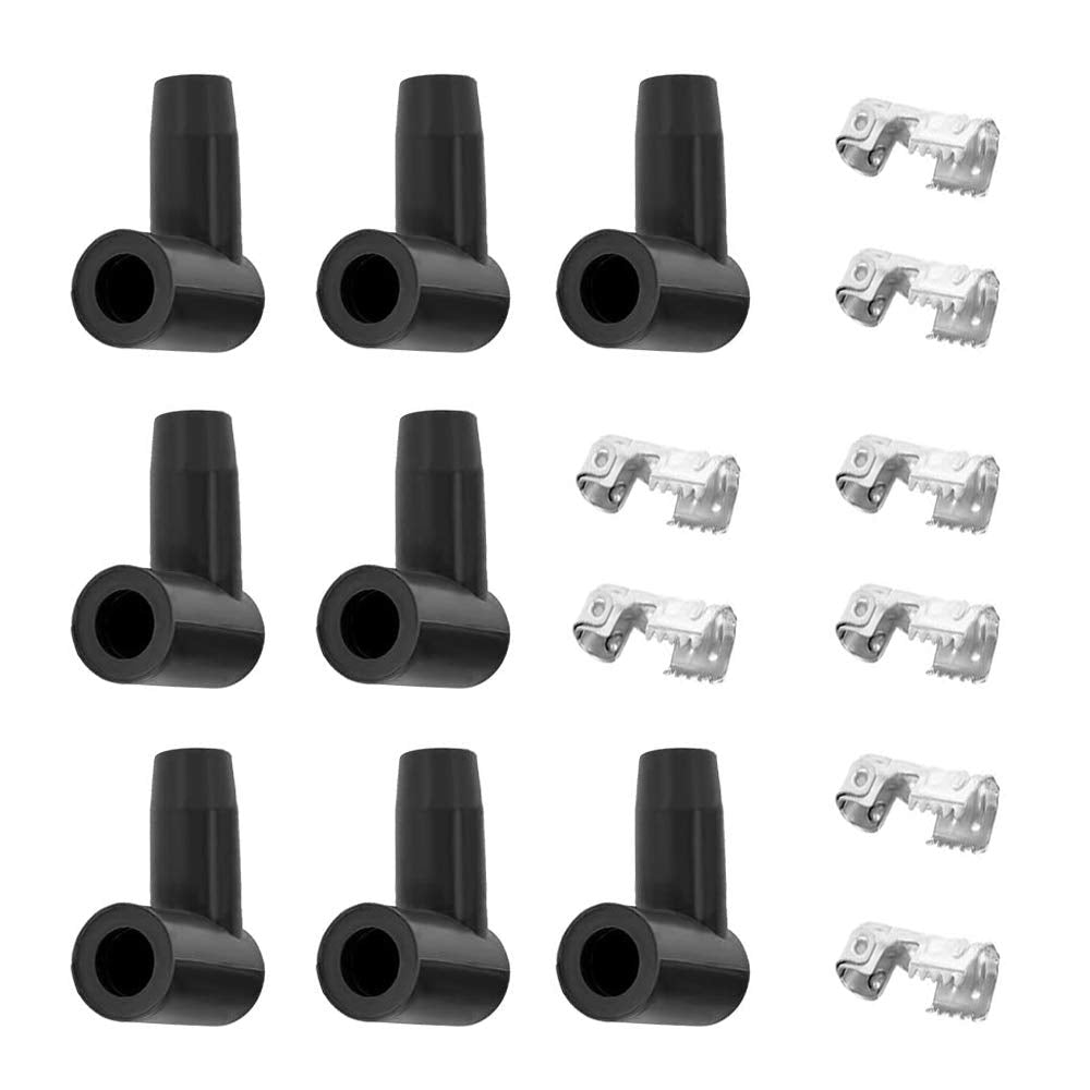 Dskoiph 8 Pack Spark Plug Boot Hei Distributor And Coil Boot 90 Degree Spark Plug Boot Terminal Kit