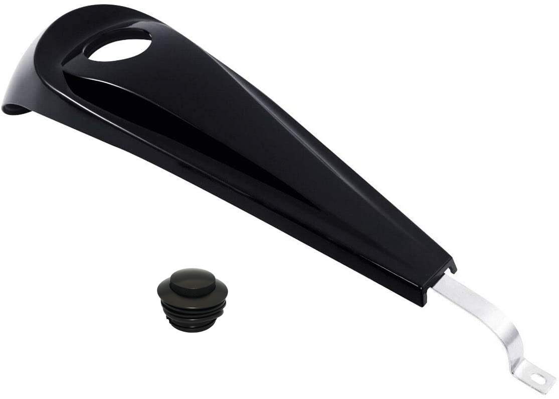 Wowtk Smooth Dash Console With Pop Up Gas Cap Fits For Harley Touring Electra Glide Flht Road Glide Fltrx Street Glide Flhx 2008-2022,Black