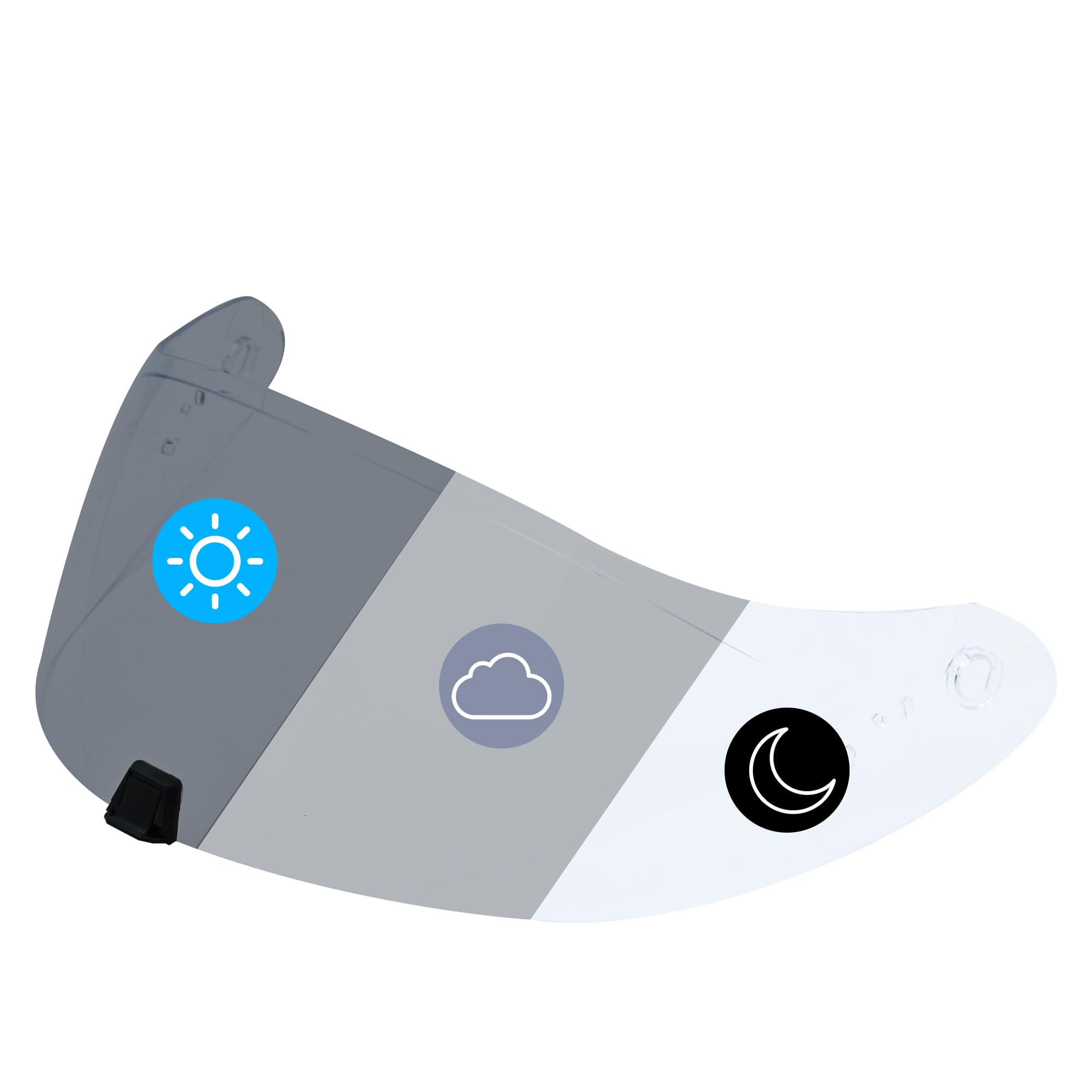 Logto Replacement Motorcycle Helmet Visor Shield For R420 Visor Wearproof Windproof Sun Protection Helmet Accessories (Revo Deep Blue)