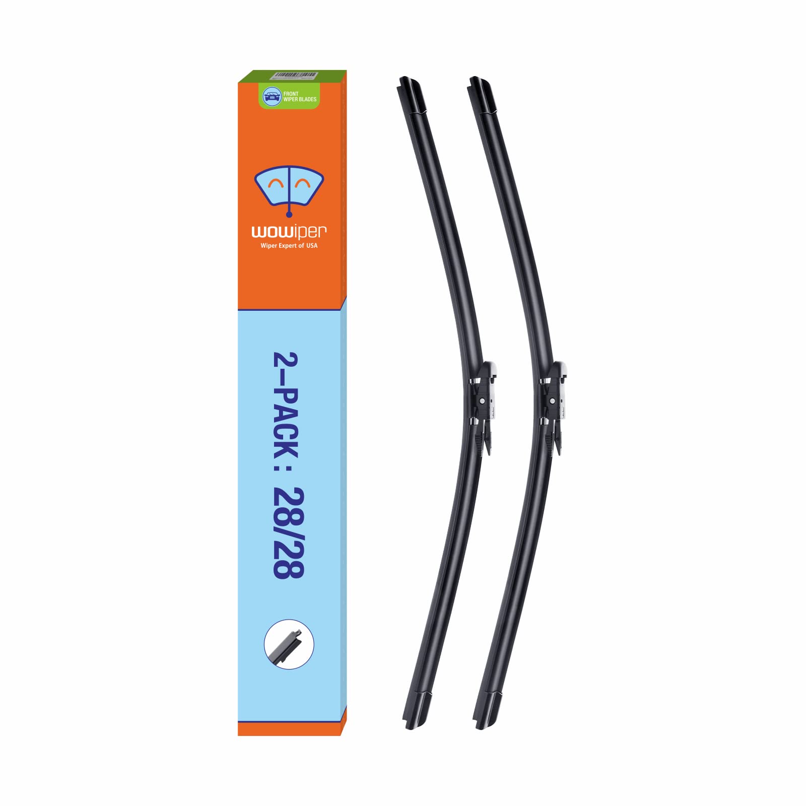Wowiper Wiper Blades 28' + 28' Automotive Replacement Windshield Wiper Blades For My Car Premium All-Seasons Oe Quality Wipers For Front Windshield(Set Of 2)