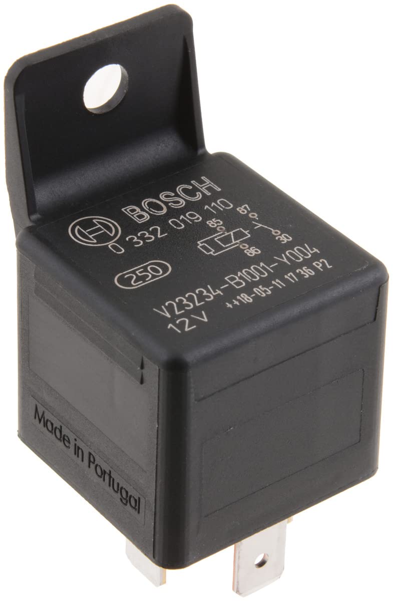 Bosch 0332019110 Normal Open Mini Relay - 4 Pins, 12 V, 30 A - Single