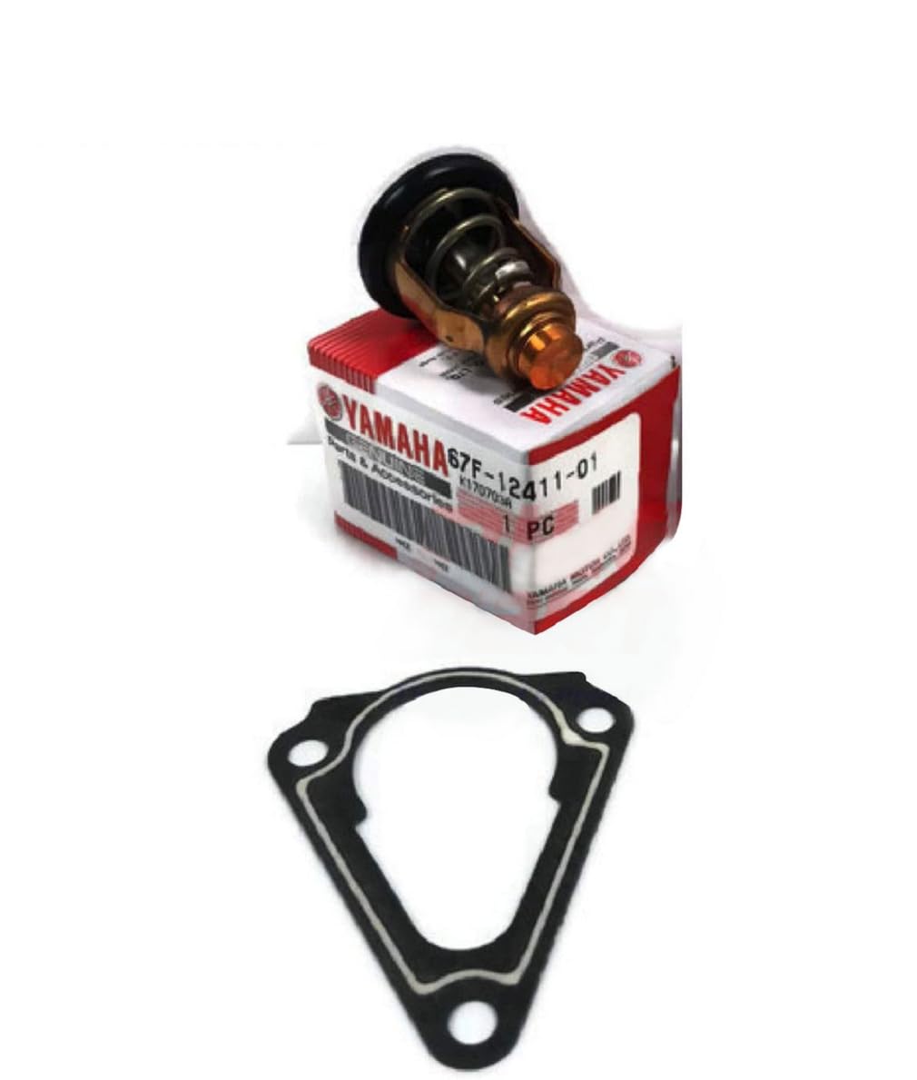 Yamaha Oem F150 Outboard Thermostat 67F-12411-01-00 & Gasket 63P-12414-00-00