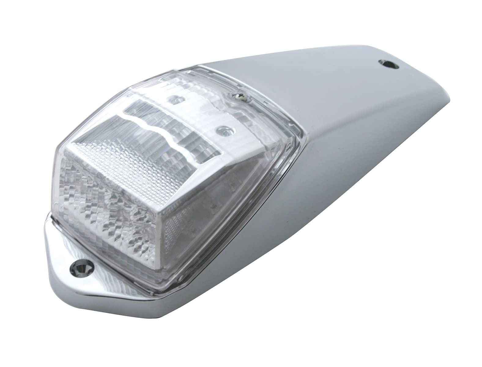 United Pacific 17 Led Reflector Square Cab Light Kit - Amber Led/Clear Lens,Chrome,39530