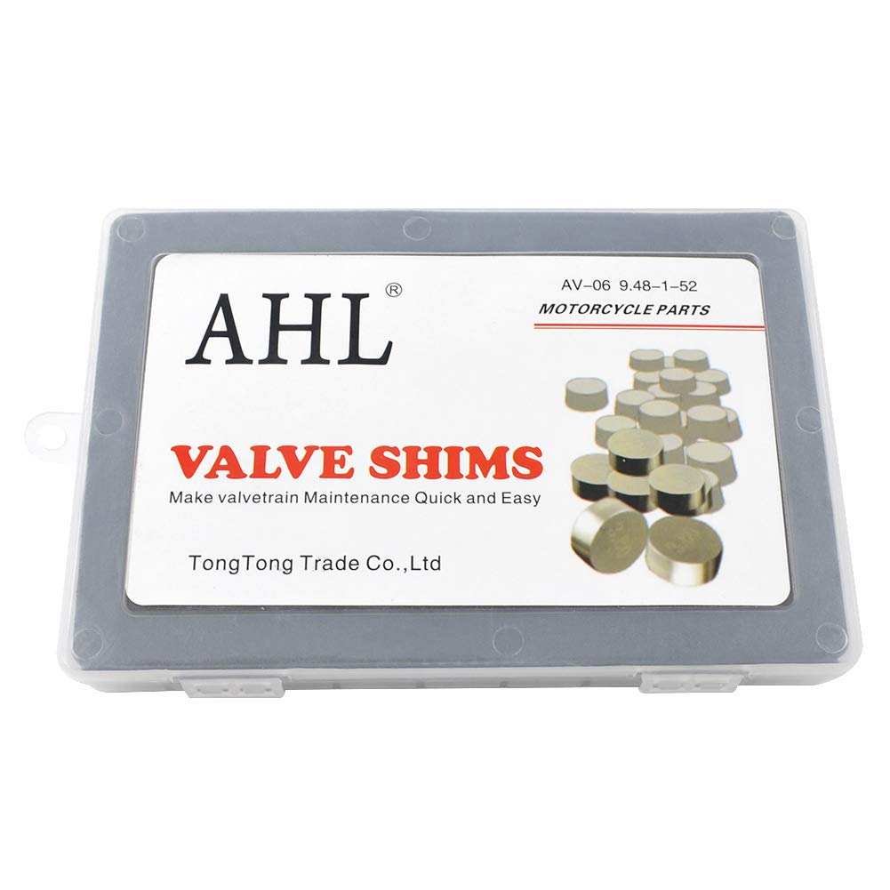 Ahl Adjustable Valve Shim Kit 9.48Mm O.D. 1.20Mm-4.00Mm Thick For Suzuki Lt-Z400 Quadsport Z 2003-2012 Lt-R450 Quadracer 2006-2011 (52Pcs)