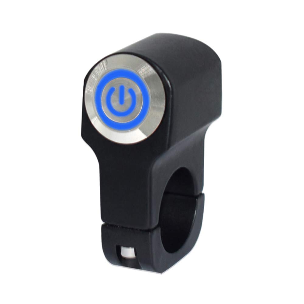 22Mm 7/8' On-Off Motorcycle Switches Handlebar Mount Healight Fog Light Switch With Blue Indicator Light 12V
