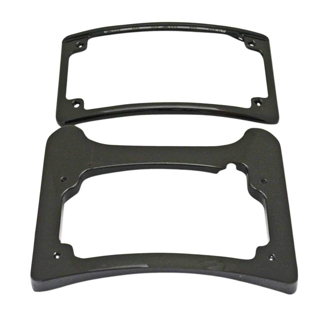 Custom Dynamics Black Turn Signal Eliminator Kit™ For Harley Touring Models - Led Illuminated, Curved License Plate Frame And Tail Light Mount