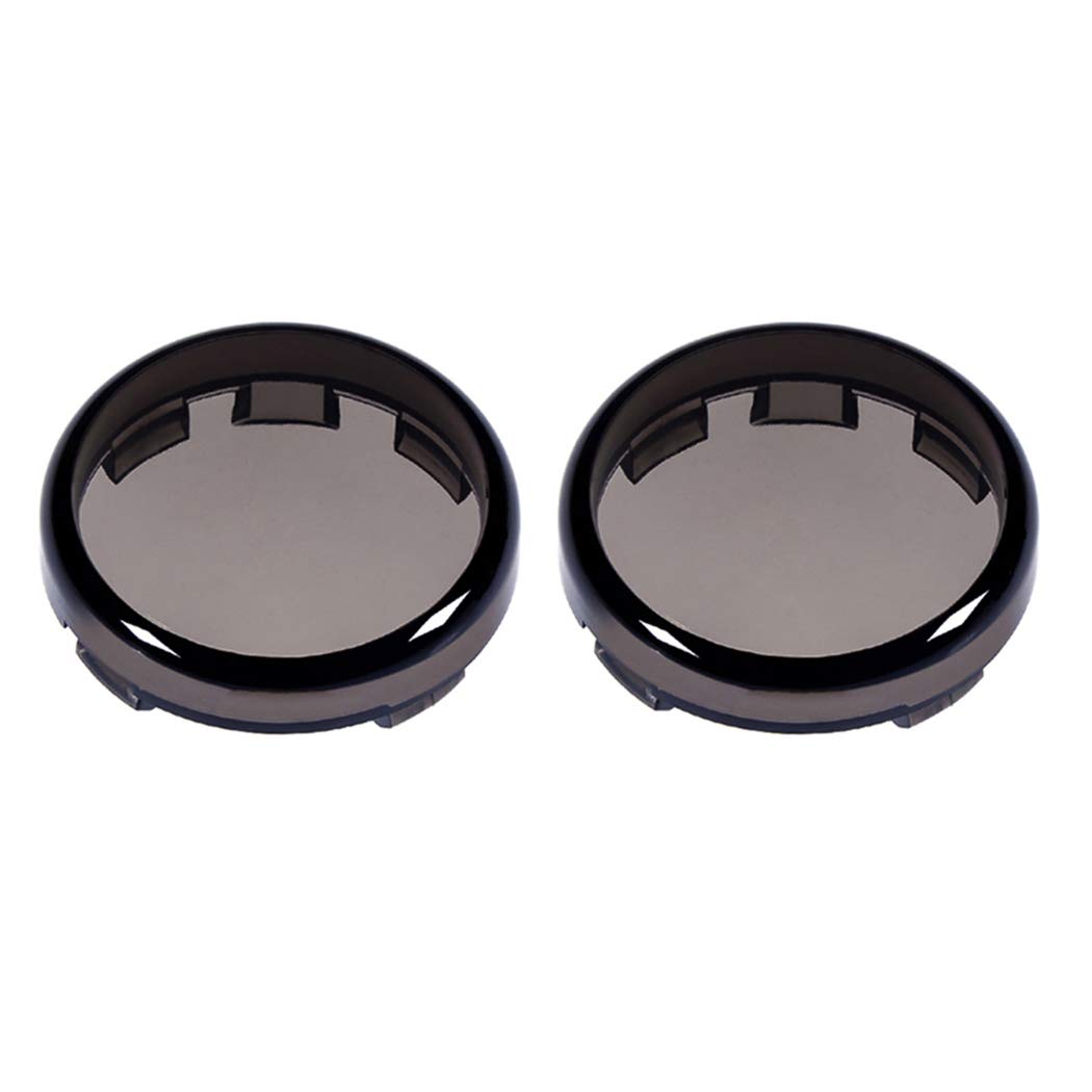 Benlari Smoke Bullet Turn Signal Light Lens Covers Compatible For Harley Davidson Touring Dyna Softail Sportster Electra Street Road Glide Road King Fatboy Heritage 1986-2019