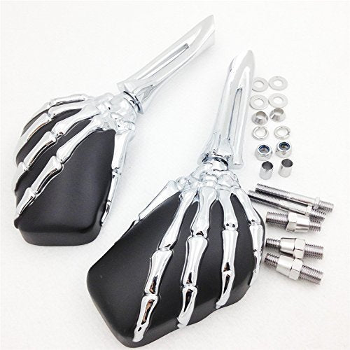 Smt-Claw Skeleton Hand Mirror Compatible With Honda Cb Cbr Rebel Shadow Mangna Vt Vtx 1300 1800 [B00Rw3Qv0Q]