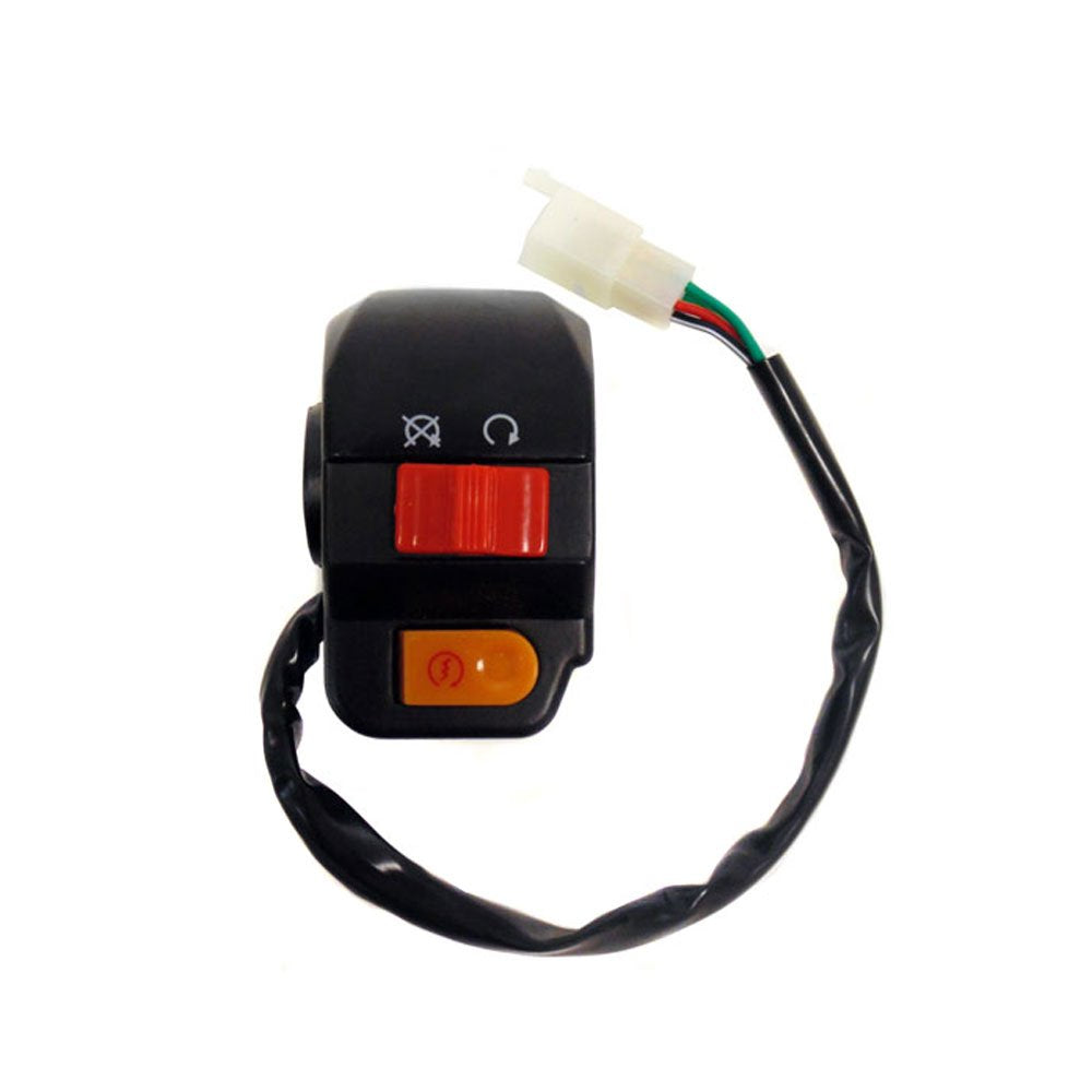 Mmg Right Side Rh Starter Switch (Electric Starter Button Plus Kill Switch) For Scooters 50Cc - 4 Wires/Pin Connector