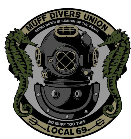 F-Bomb Morale Gear Muff Diver'S Union - Bumper Sticker Decal
