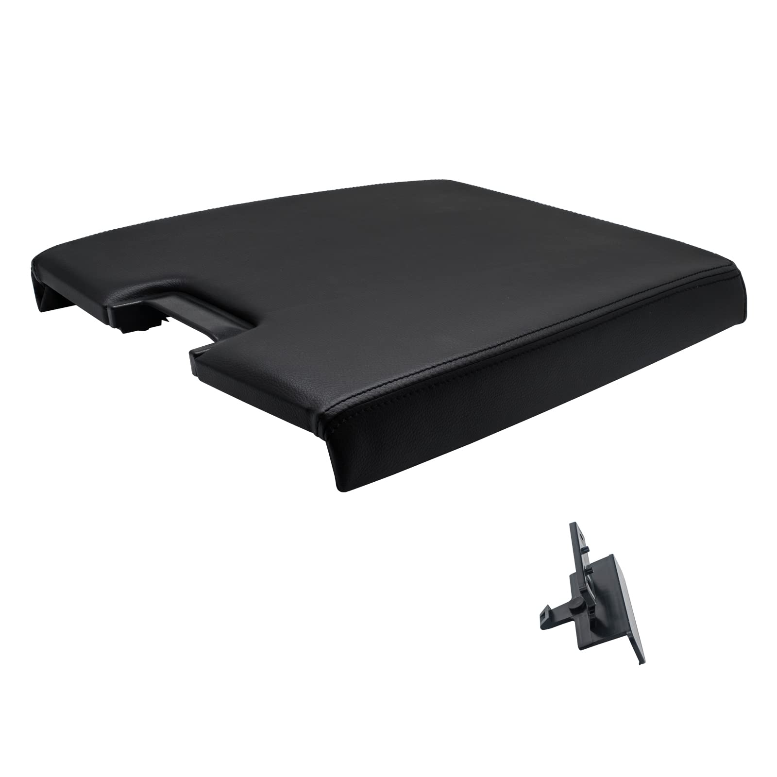 Nhiles Center Console Lid Kit With Latch Compatible With 2007-2013 Chevy Tahoe/Avalanche/ 2008-2014 Silverado/Gmc Yukon(Xl)/Sierra 1500/2500/3500 Center Console Cover Replace #20864151(Black)