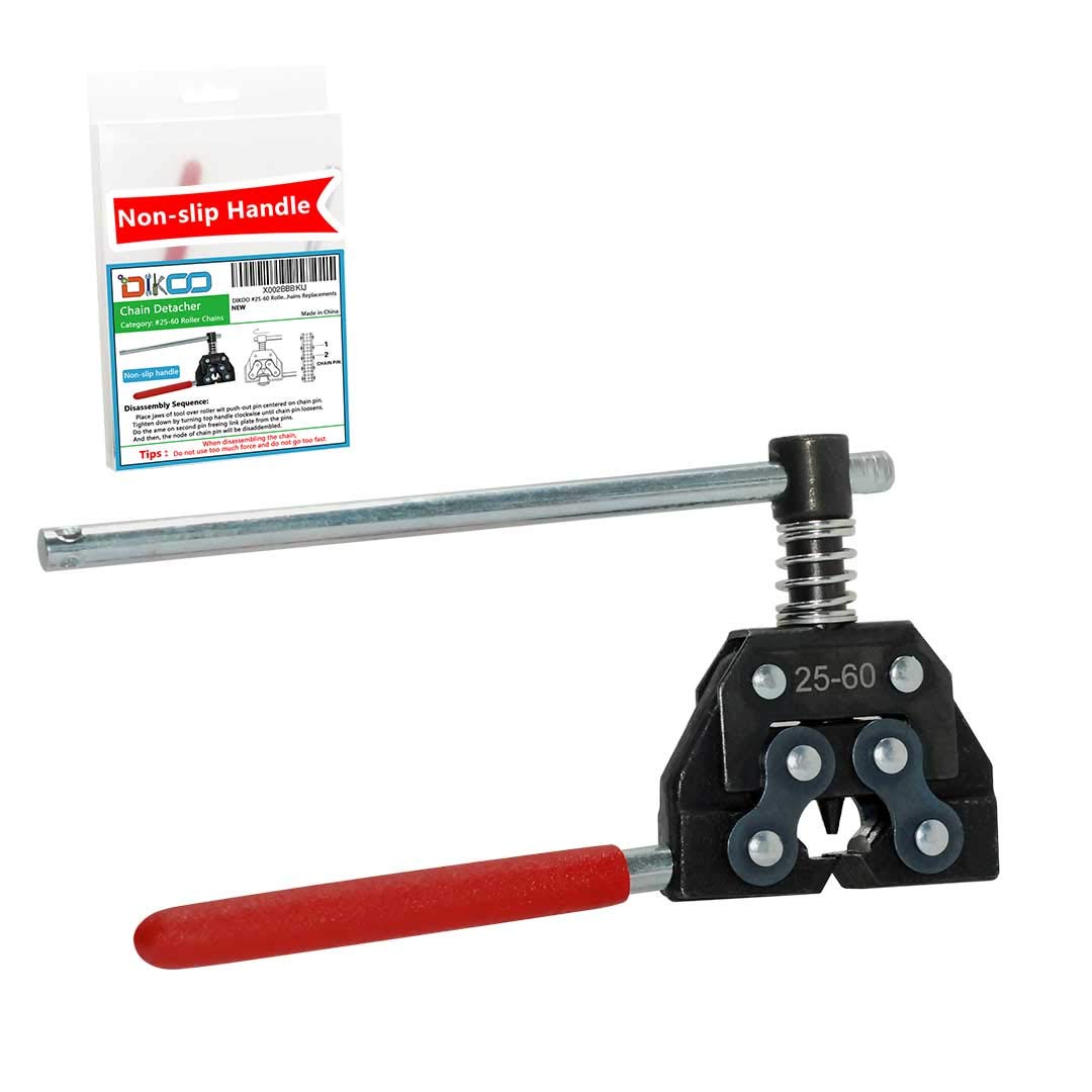 Dikoo #25-60 Roller Chain Breaker Cutter (Non-Slip Handle) #25, #35, #41, #40, #50, #60, 415H,428H, 520,530 For Bicycle,Motorcycle, Go Kart Chains Replacements