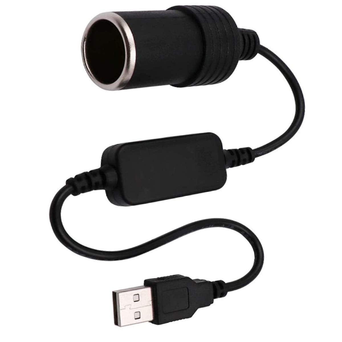 Usb A Male To 12V Car Cigarette Lighter Socket Female Power Converter Cable,Fit For Driving Recorder, Electronic Dog, And Other Automotive Electronic Equipment (1Ft/30Cm)…