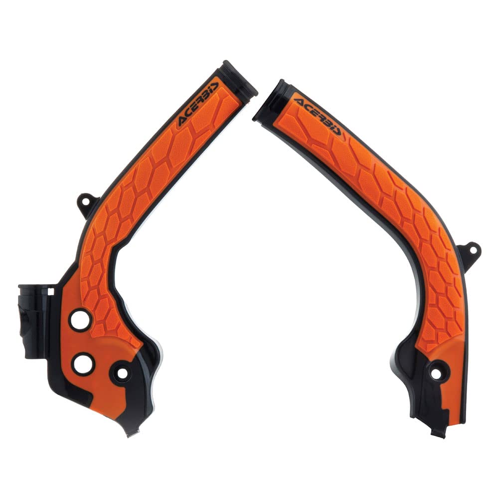 Acerbis X-Grip Frame Guards Black/16 Ktm Orange For Ktm 350 Xc-F 2016-2018