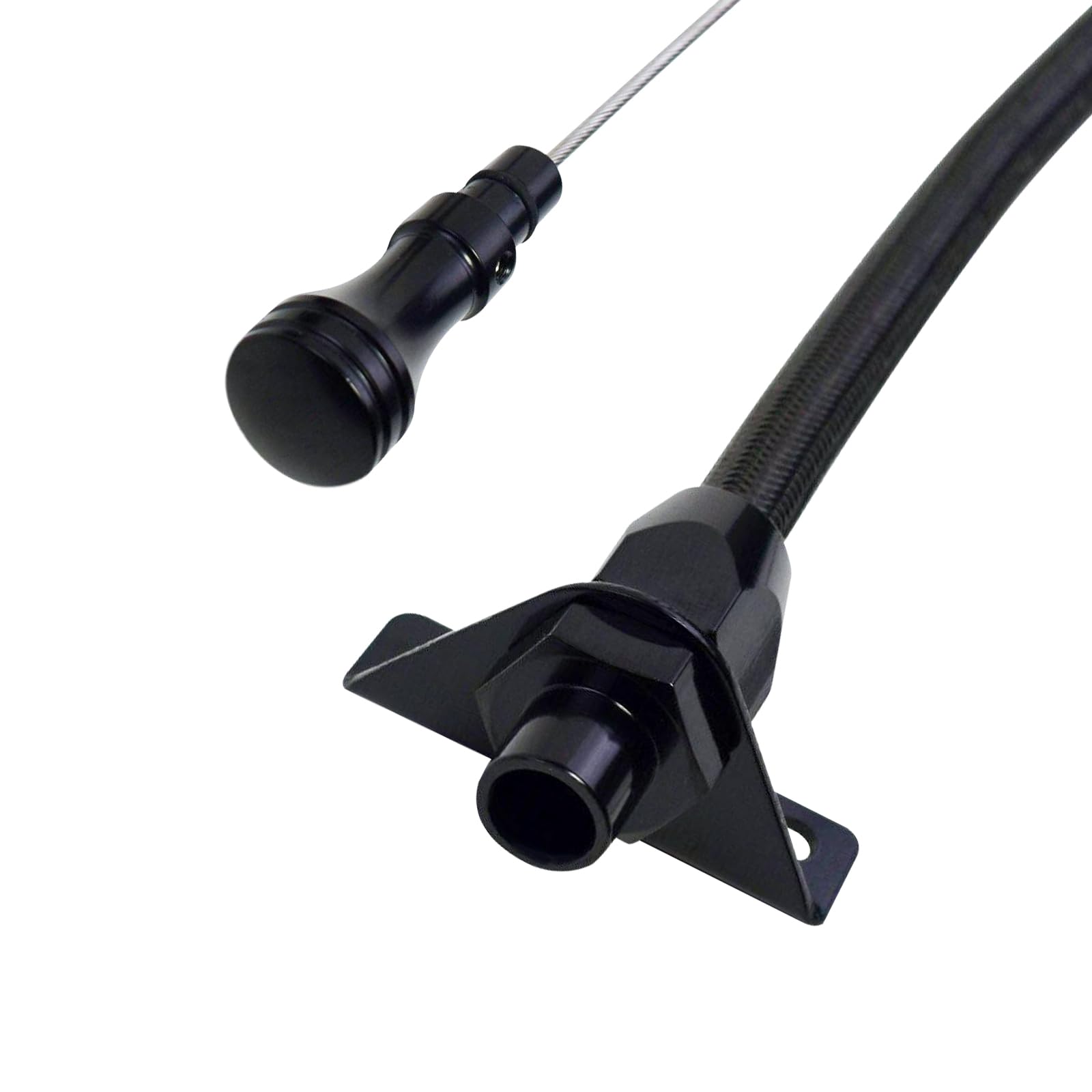 Hahaha 700R4 4L60E 4L80E Firewall Mounted Trans Flexable Dipstick Compatible With Gm,Chevy Black.