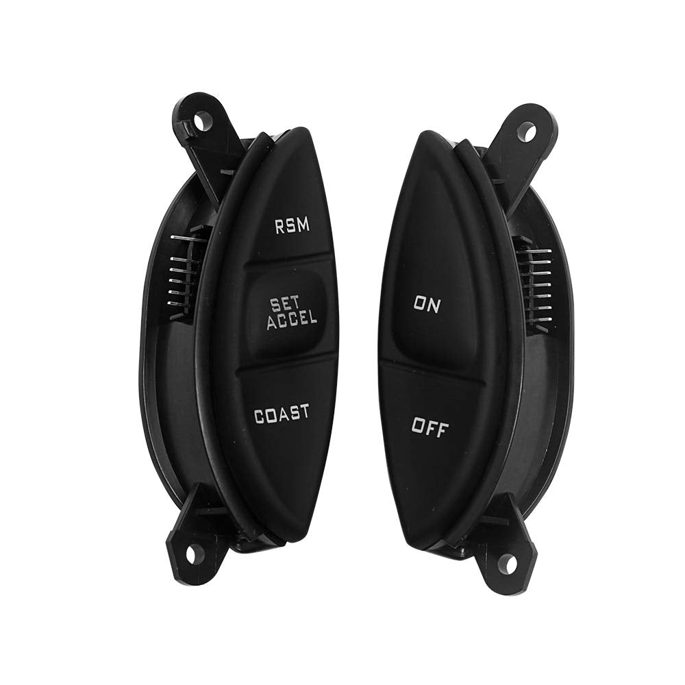 Basiker Steering Wheel Cruise Control Switch Button Fit For Ford Explorer & Ford Ranger Mercury Mazda Perfect Replacement Oem Sw-5928 F87Z9C888Bb F87A9D809Ba | Black 1998-2005