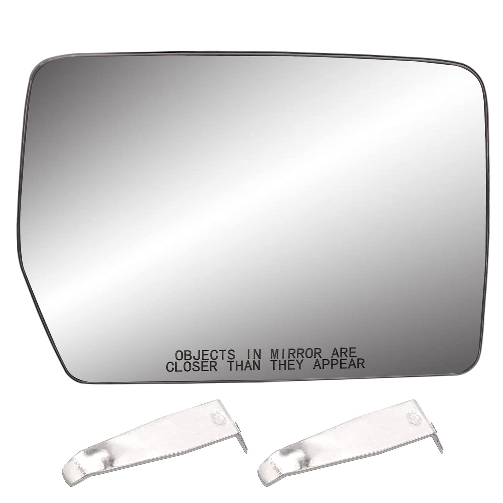 Passenger Right Side Heated Mirror Glass Compatible With 2004-2014 Ford F150 - Side Rearview Convex Mirror W/Backing Holder - Replace 4L3Z-17K707-Da