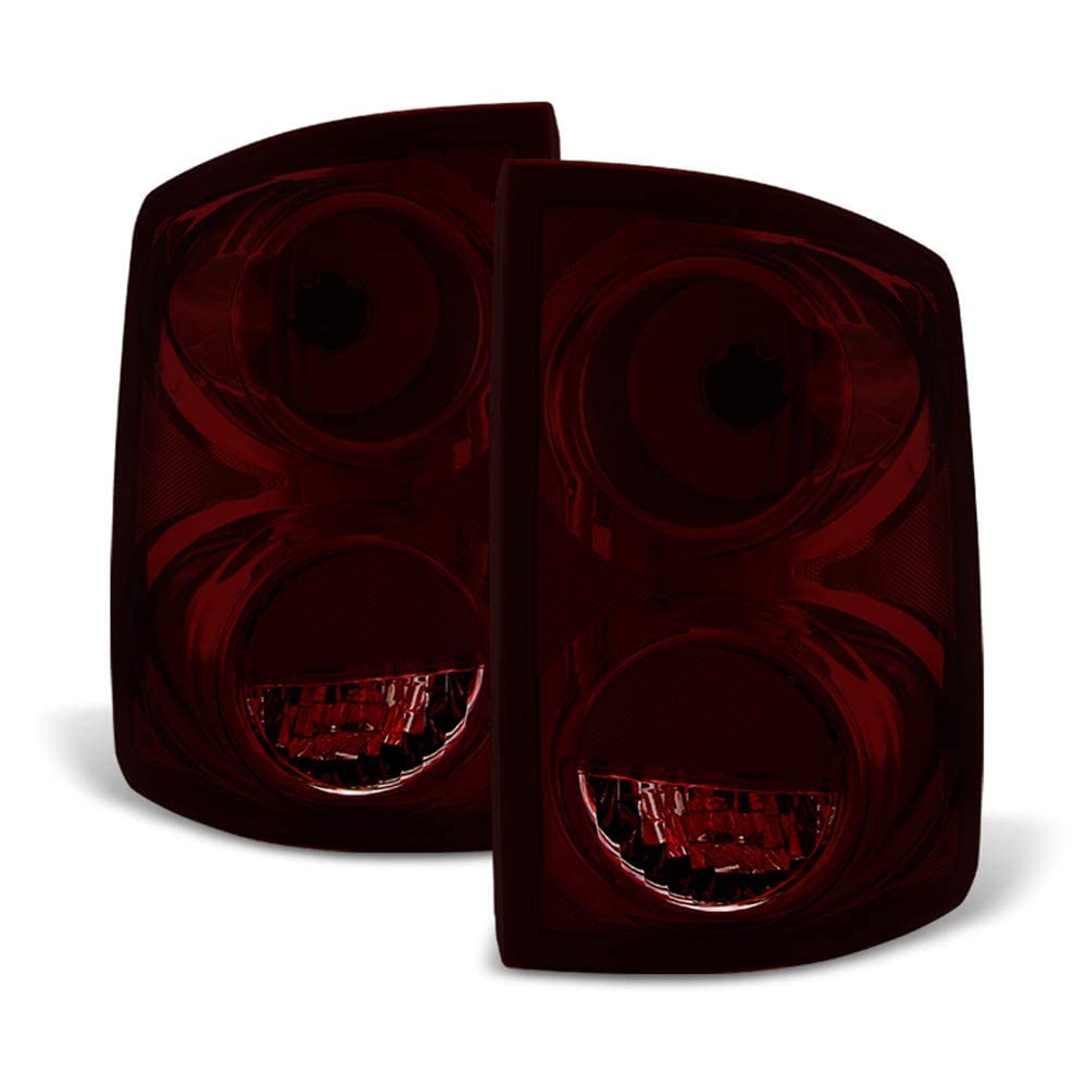 Acanii - For Blk Tinted 2005-2011 Dodge Dakota Tail Lights Lamps Replacement Left+Right 05-11