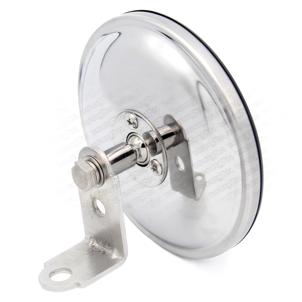 5 Inch Convex Round Mirror Blind Spot For Isuzu Npr Npr-Hd Nqr Nrr Fsr Fvr Frr Truck Bus Atv Utv Adjustable Bracket