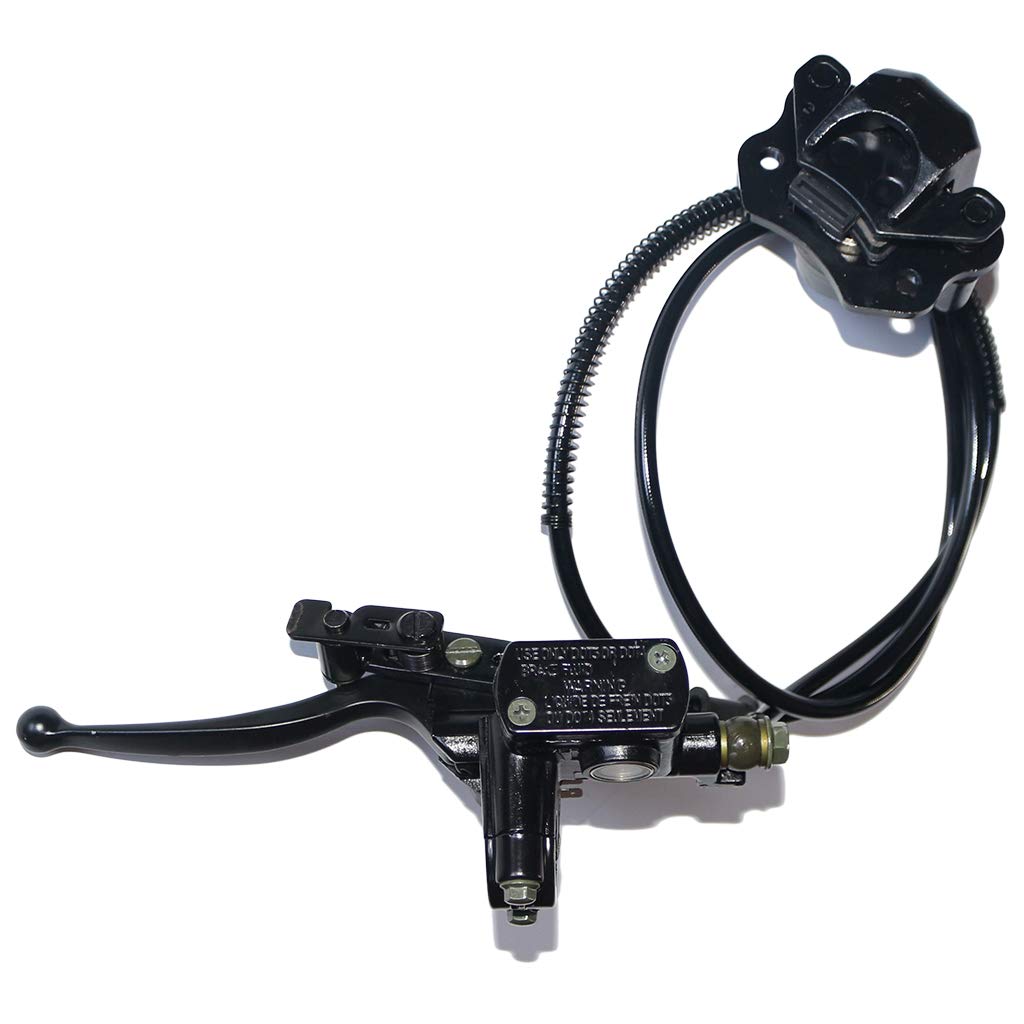 Cncmotok Rear Hand Hydraulic Disc Brake Master Cylinder Caliper Assembly With New Brake Pads For 50Cc 70Cc 90Cc 110Cc 125Cc Atv Quad Taotao Sunl Roketa Nst