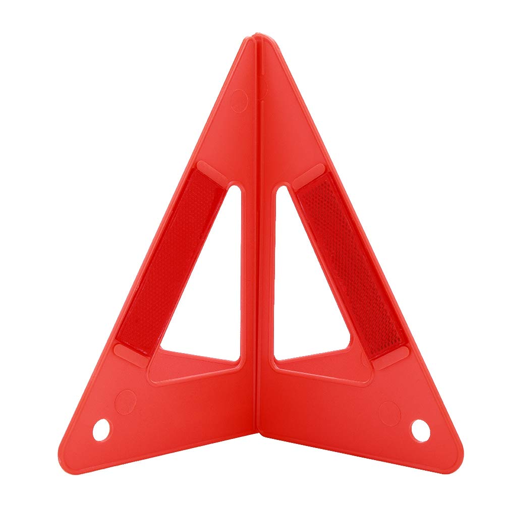 Qiilu Duokon Triangle Warning Sign, Portable Car Emergency Breakdown Reflective Warning Safety Road Stop Sign
