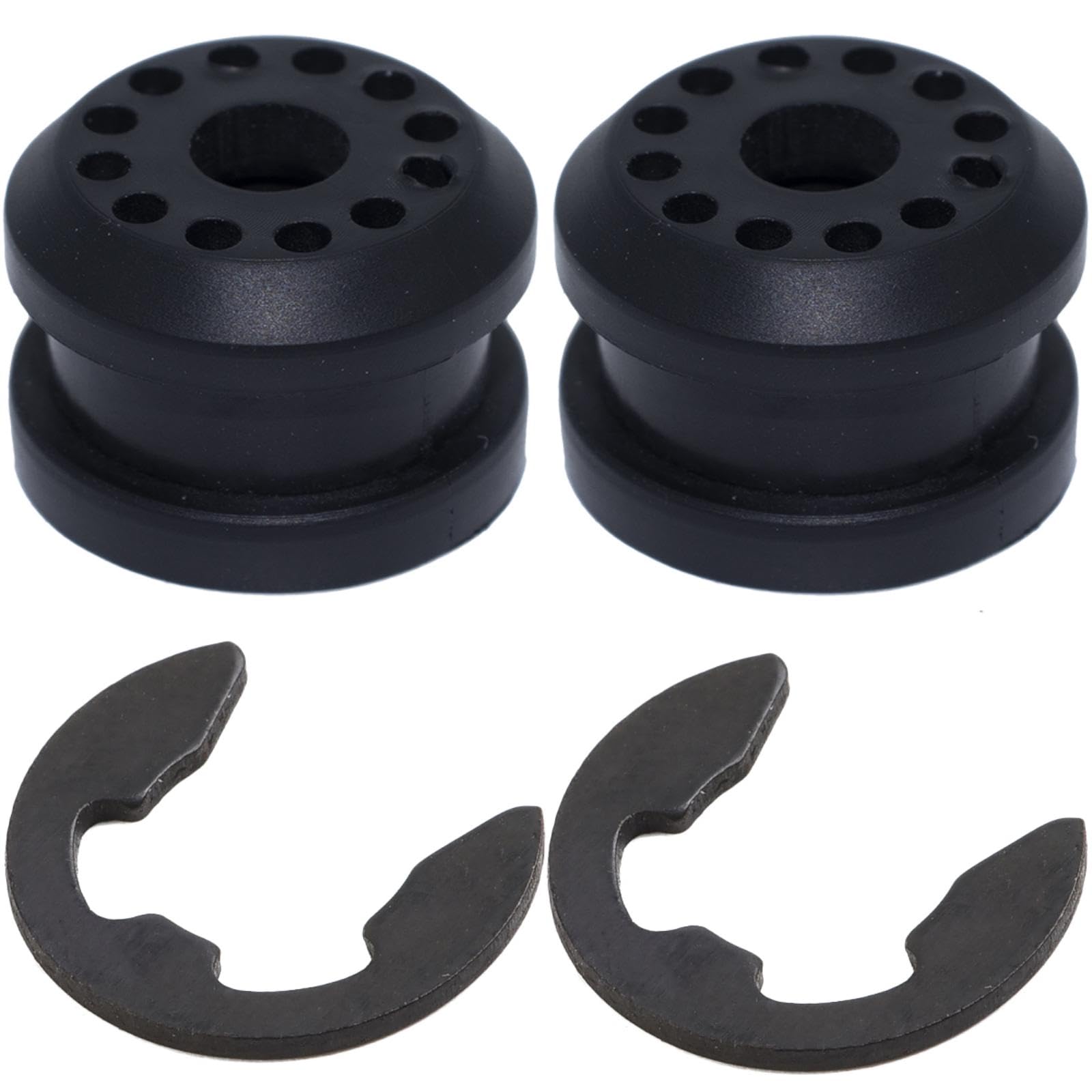 2Pcs Transfer Case Shifter Linkage Control Lever Bushing Grommet Kit For Dodge Ram 1500 2500 3500 4X4 (2002-2010) - Includes E Clips (Part# 68078974Aa, 68078975Aa)
