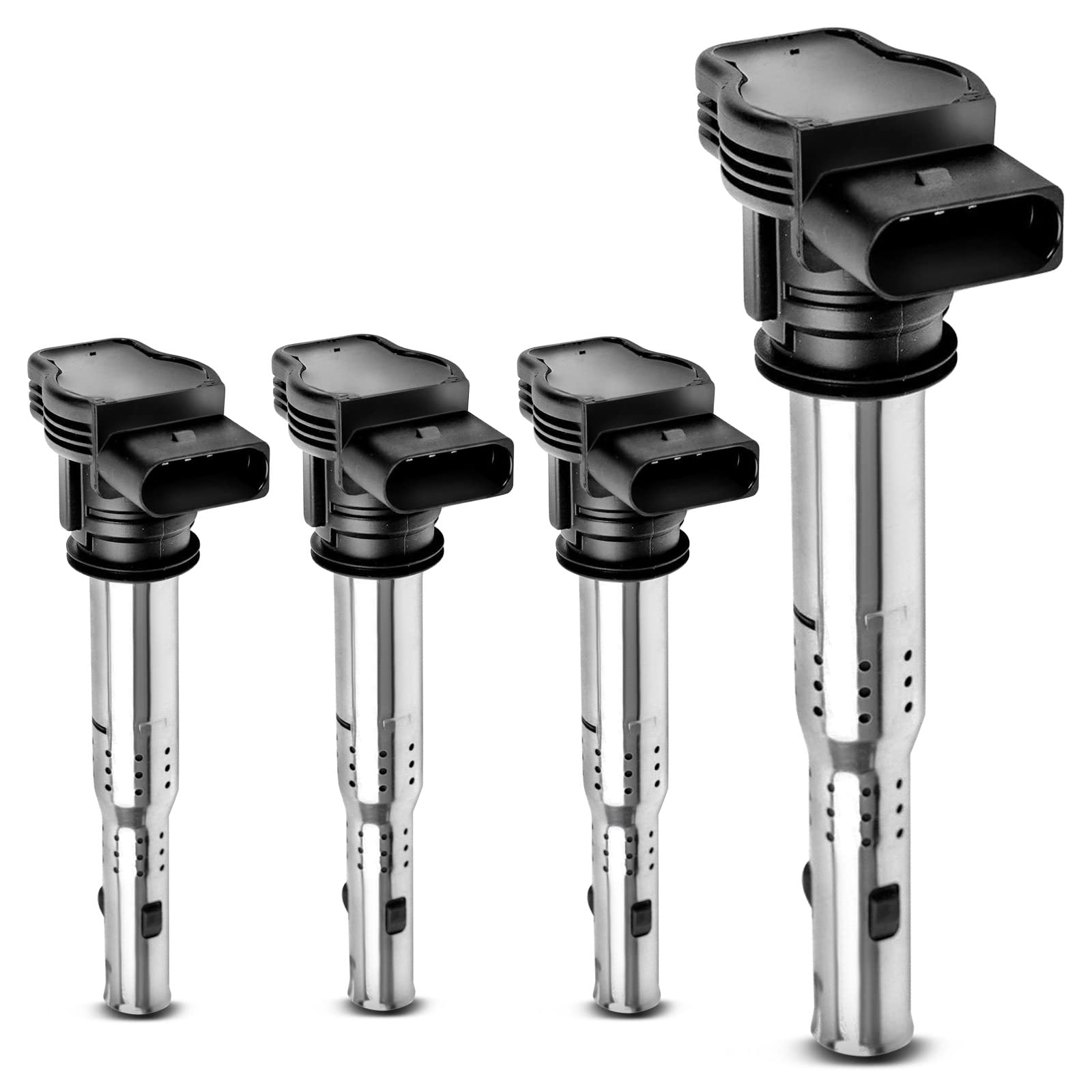 A-Premium Ignition Coil Pack Set Of 4 Compatible With Audi A3 2004-2013 A4 2005-2016 Volkswagen Jetta 2005-2015 Tiguan 2009-2017 L4 2.0L 2.5L