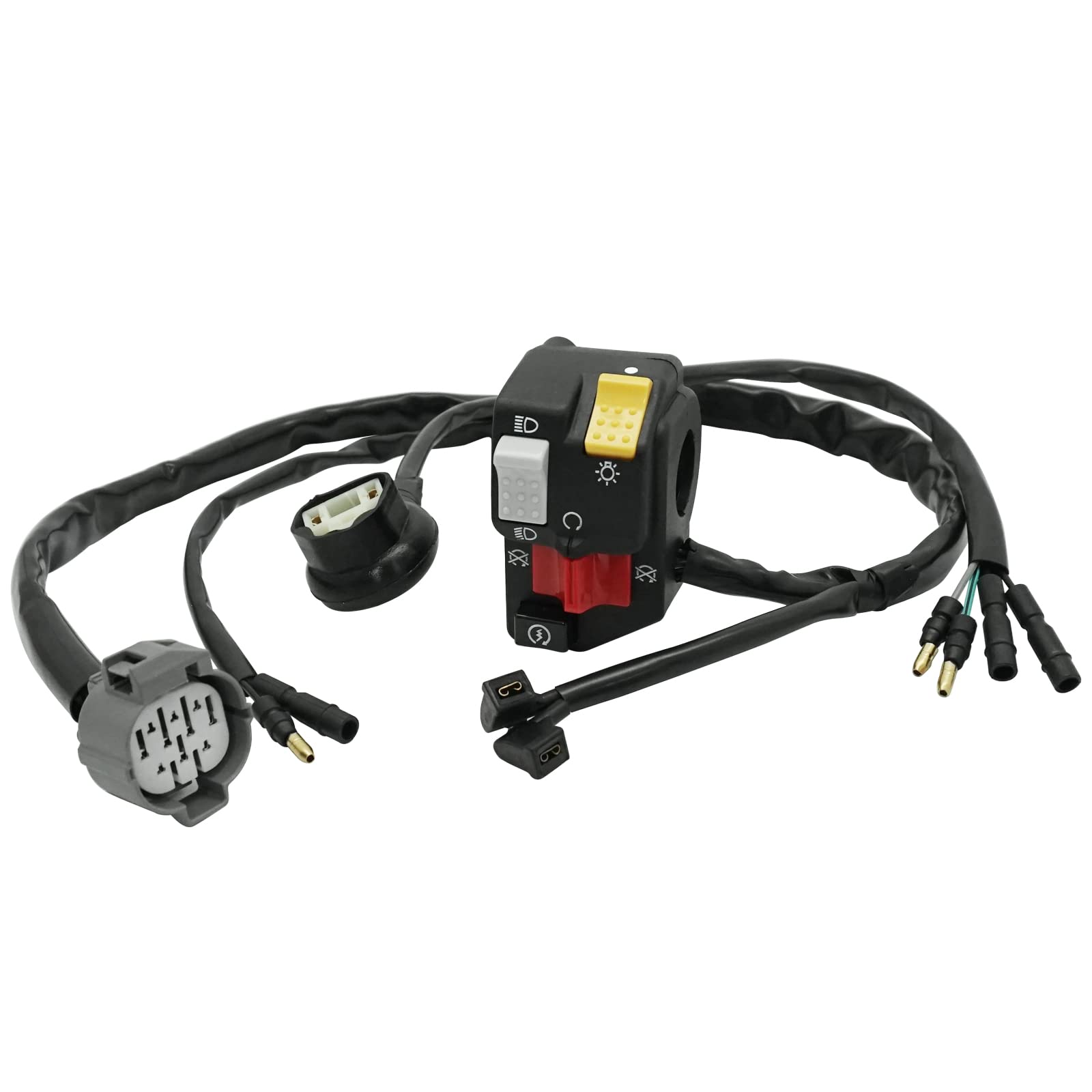 M Mati For Honda 300Ex Trx300Ex Handlebar Start Switch Button Control Kill Stop Headlight 1993-2006 35200-Hm3-000 35020-Hm3-A00 35020-Hm3-505