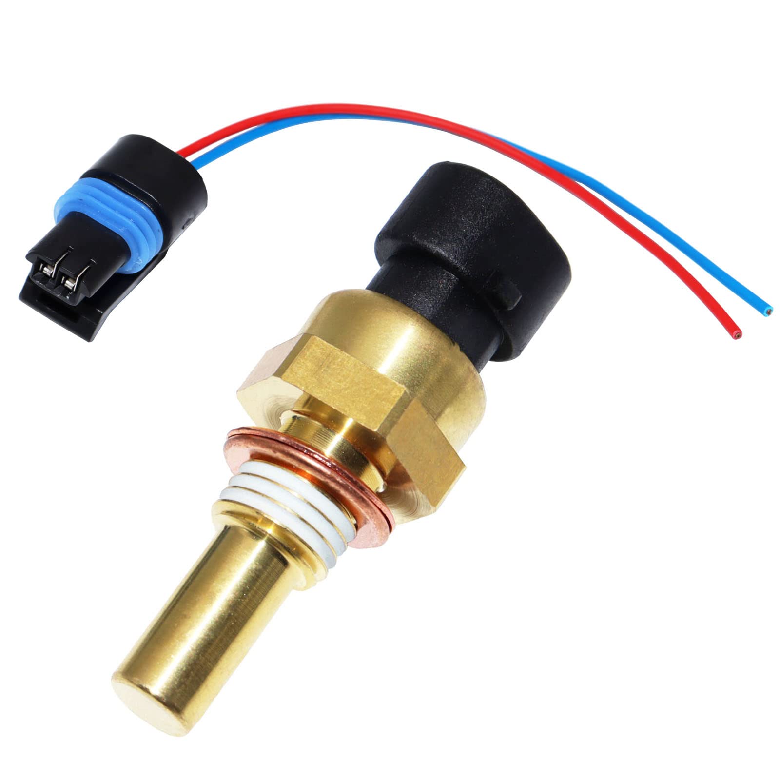 Oskyuo 213-4514 213-4333 19236568 Engine Coolant Temperature Sensor With Pigtail Connector For Buick Lacrosse Chevy Impala Express Silverado Suburban 1500 2500 Trailblazer Gmc Yukon Savana Saturn Vue