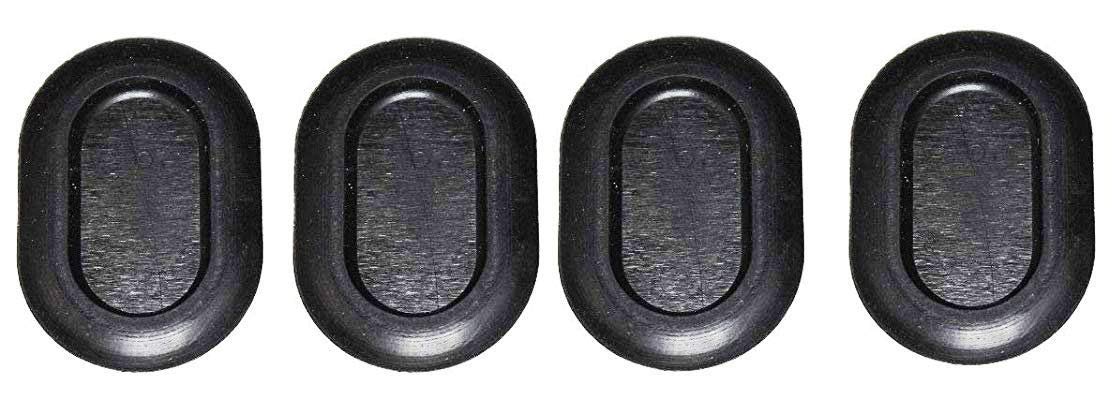Upper Bound 4 Floor Drain Plugs Compatible With 1999-2006 Jeep Wrangler Tj - 2' X 1-3/8' Hole - Rubber Cover Oval