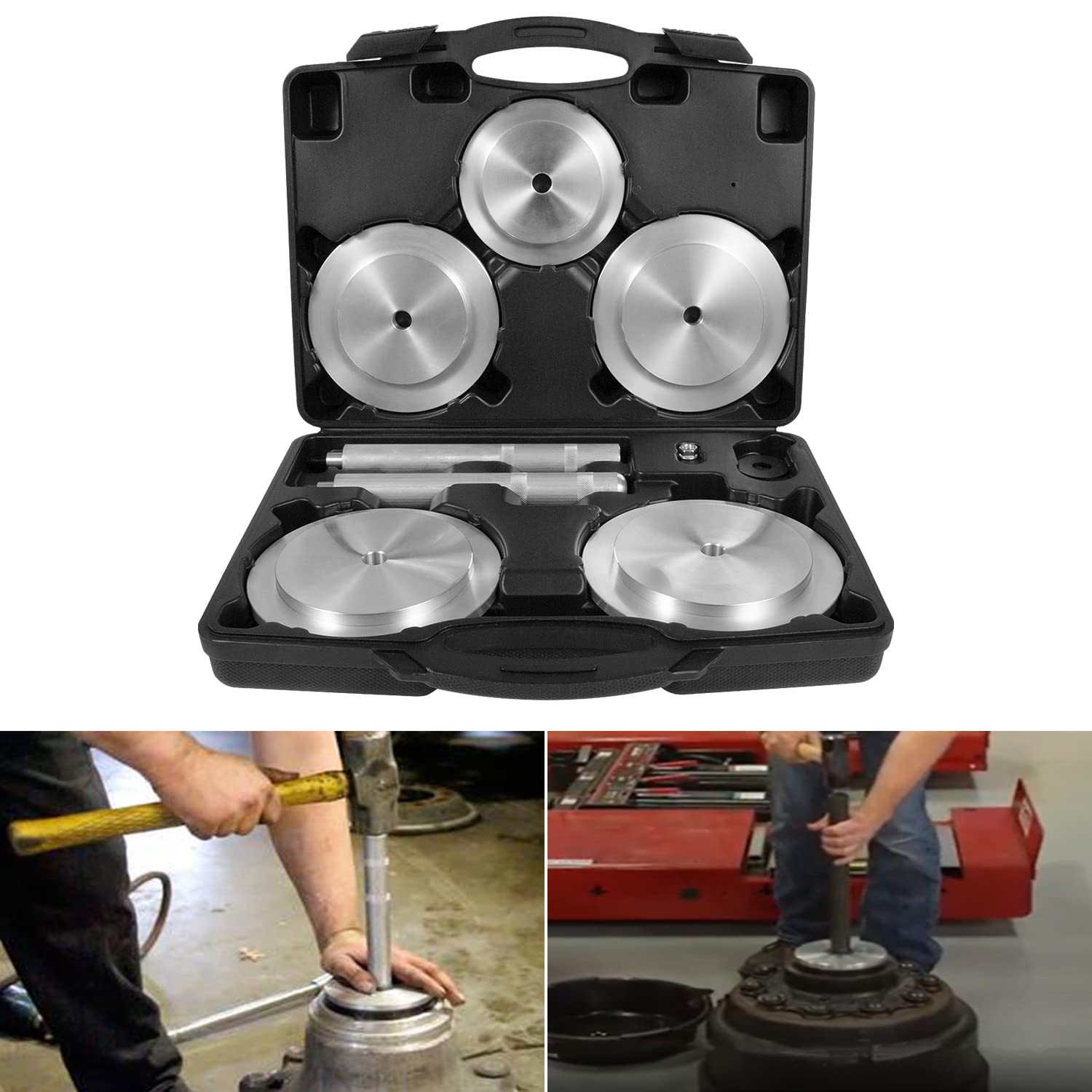 61850 Truck Hub Seal Installer Kit Fit For Size Seal For Class 7 & Class 8 Trucks, Trailers And Some Medium Duty Trucks, 5 Pcs