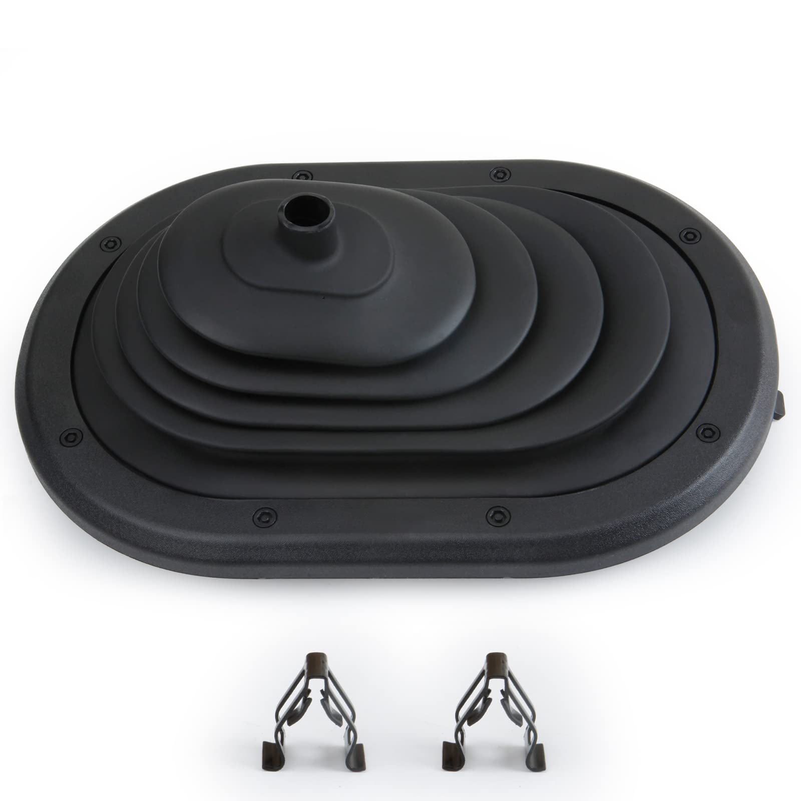 Mitzone Manual Transmission Gear Shifter Boot Cover Compatible With Jeep Wrangler Jk 3.8L 2007 2008 2009 2010 Replace 52060069Ac