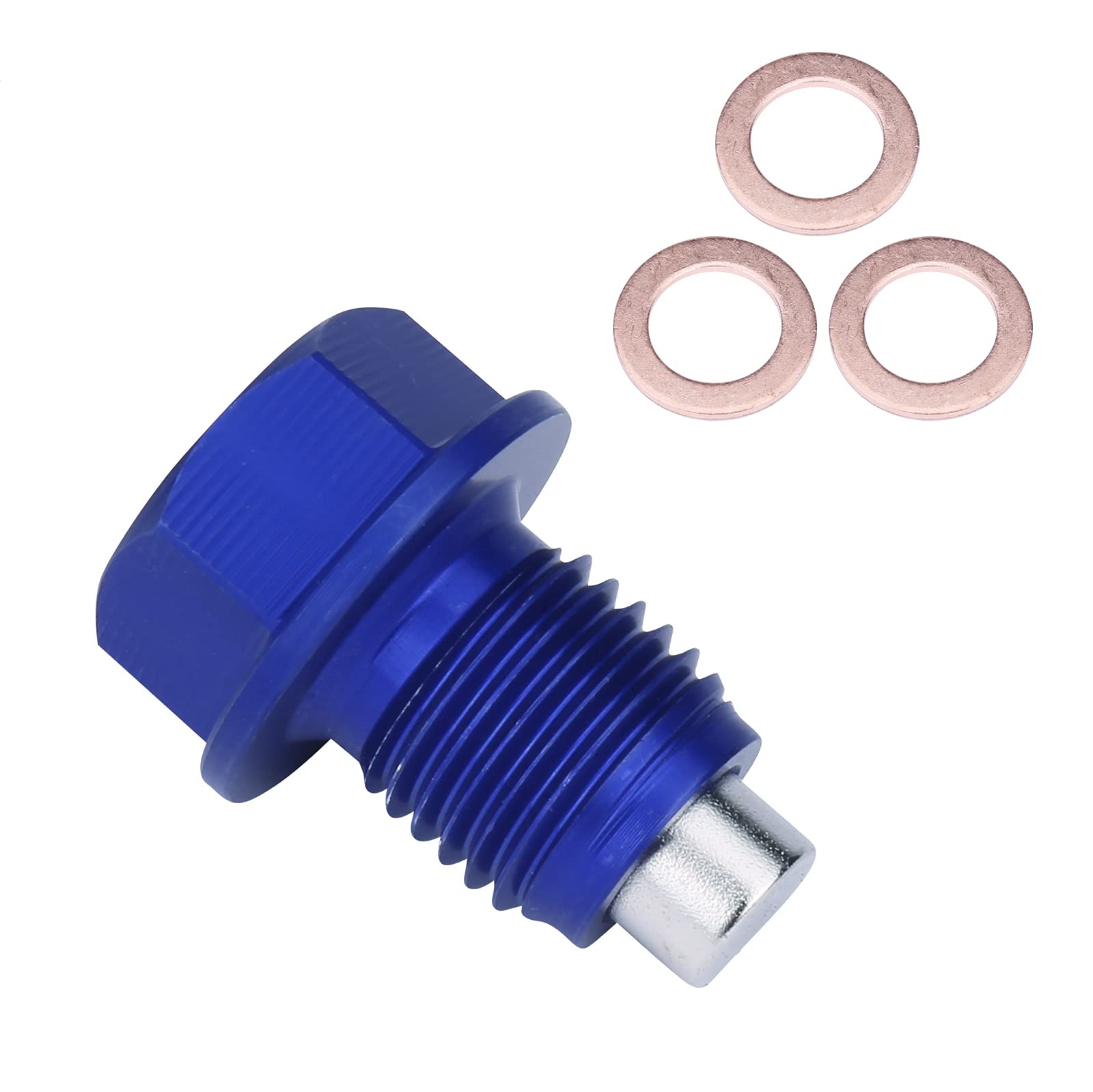 Oil Drain Plug (M14 X 1.5 Mm) Made Of 7075 Aluminum With Neodymium Magnet Fits For Honda Acura Ford Gm Mazda Hyundai Kia And More Vehicles