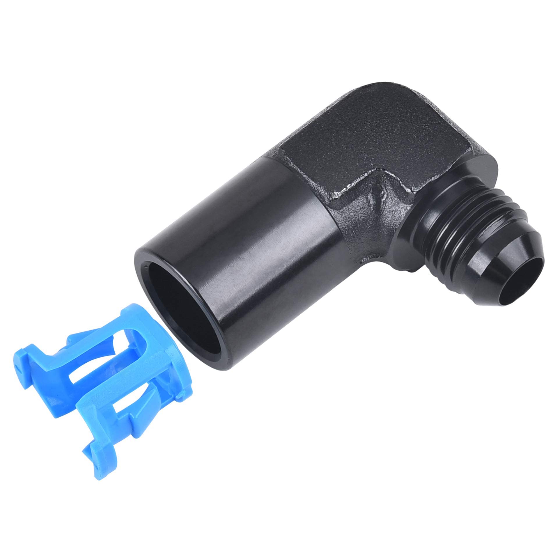 Evil Energy 6An Male To 3/8' Sae Quick-Disconnect Female 90 Degree Push-On Efi Fuel Rail Fitting