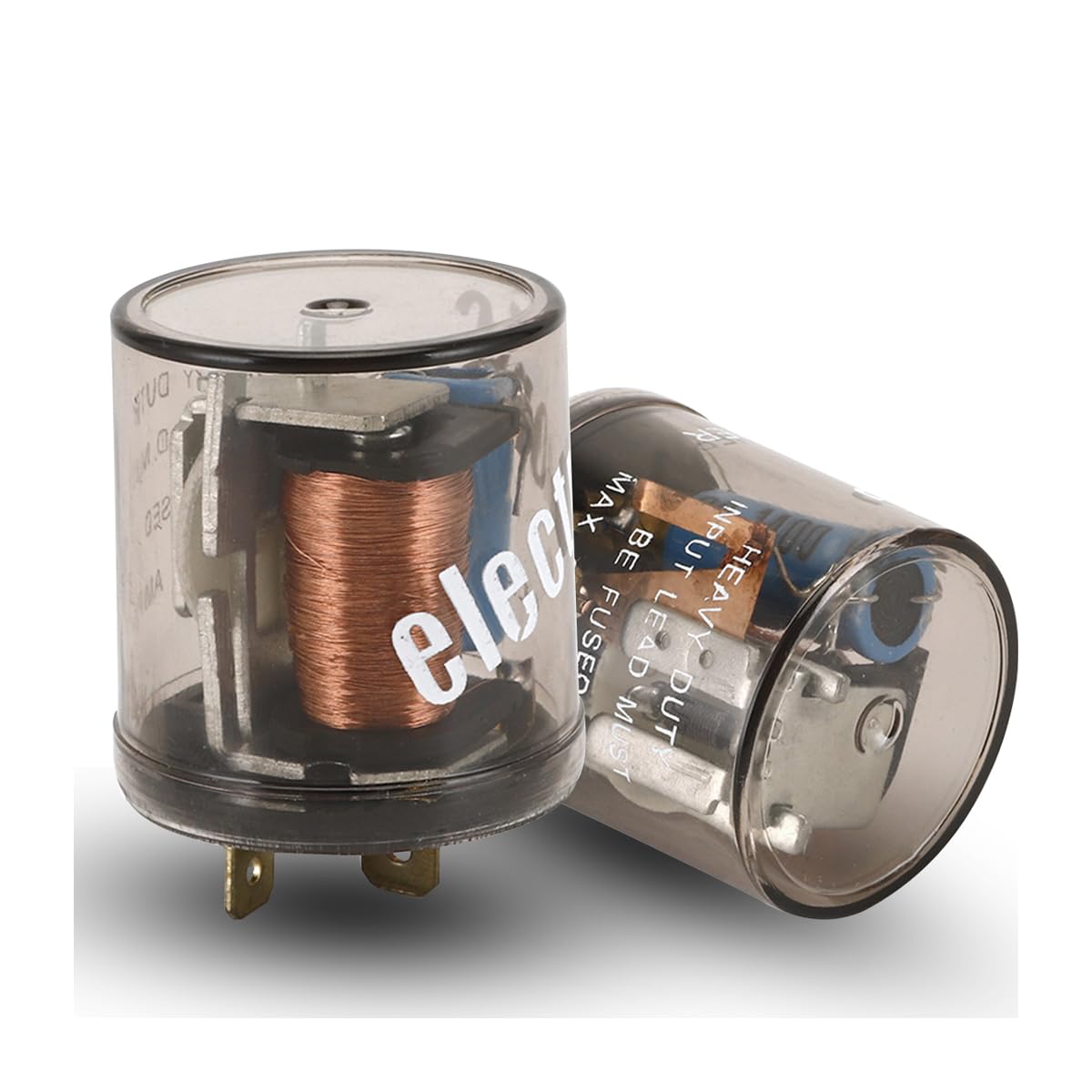 Zipelo 2 Pin Electronic Flasher Relay, 2 Pcs 12V Car Led Turn Signal Flasher Relay, Prong Round, Fix Turn Signal Bulbs Fast Hyper Flash, Compatible With Automobile Motorcycle Bike Scooter