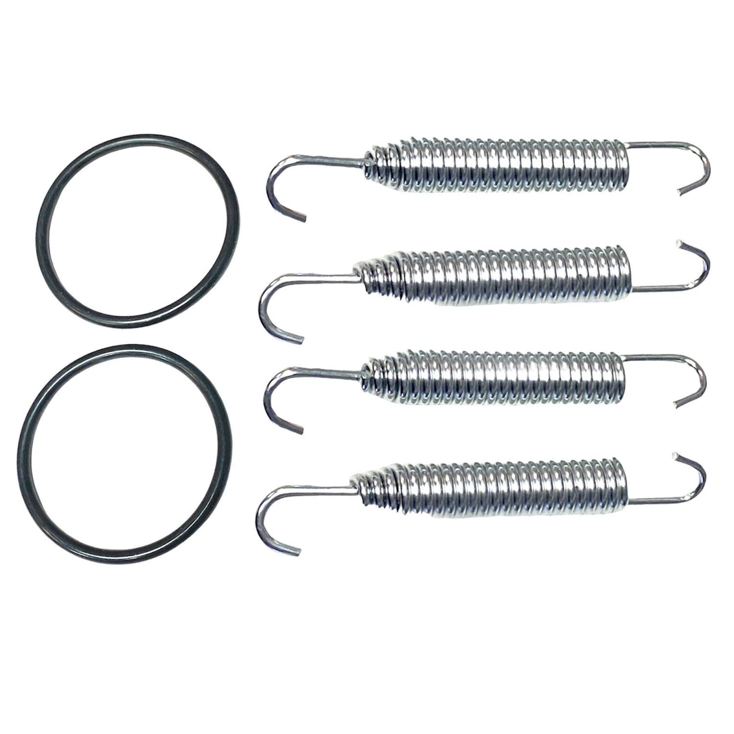 6 Pcs/Set Shlpdfm Exhaust Pipe Spring Kit With O-Rings Swivel Springs And Exhaust Muffler Gaskets 90507-20030-00, 93210-45742-00 Fits For Yamaha Banshee Yfz350 350 1987-2006