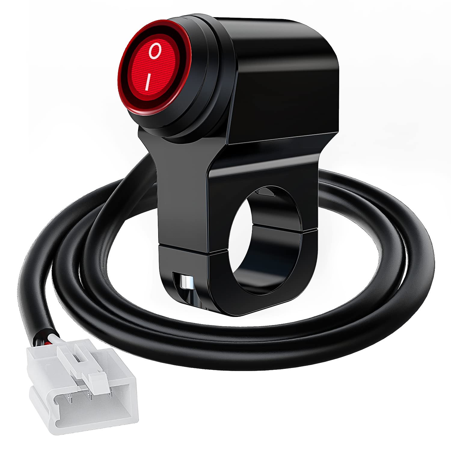 Nilight Motorcycle Handlebar Switch Plug And Play 12V Atv Handlebar Light Switch Push Button Waterproof On Off Switches For Atv Utv Driving Lights- Fits 7/8' Handlebars (22Mm), 2 Years Warranty