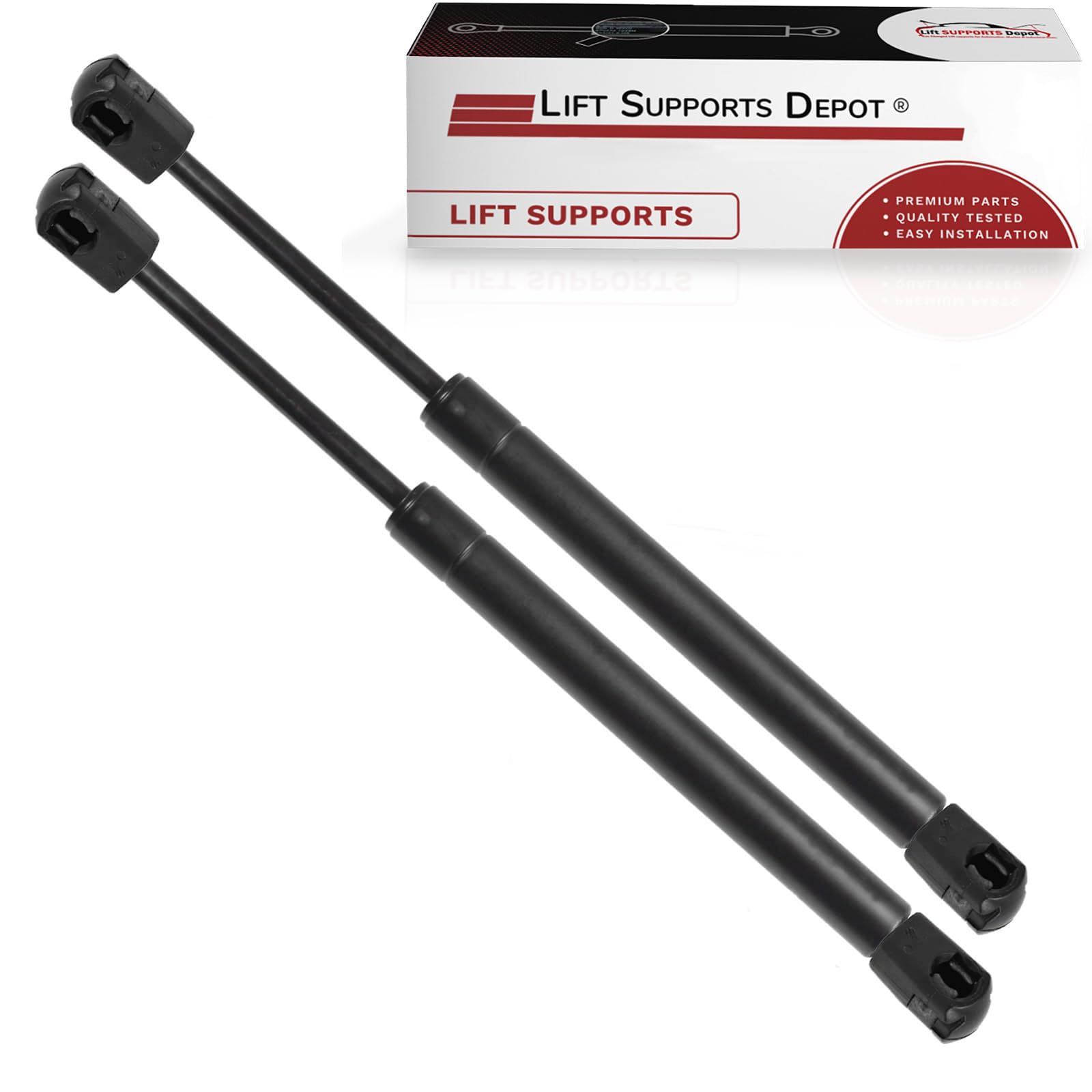 Lift Supports Depot Qty (2) 10Mm Nylon End Lift Supports 10 Inch Extended X 140Lbs Shocks Struts