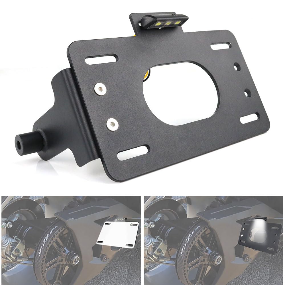 Rearace Led Swingarm License Plate Relocator Kit Compatible With Polaris Slingshot Sl Le/Base 2015-2017, Slingshot Sl 15-24/Slr 17-24/Slr Le 2018/R 20-24/R Le 2021/Gt 2019/Gt Le 18-20/S 18-24